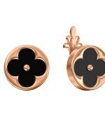 Серьги из золота 585 пробы c ониксом