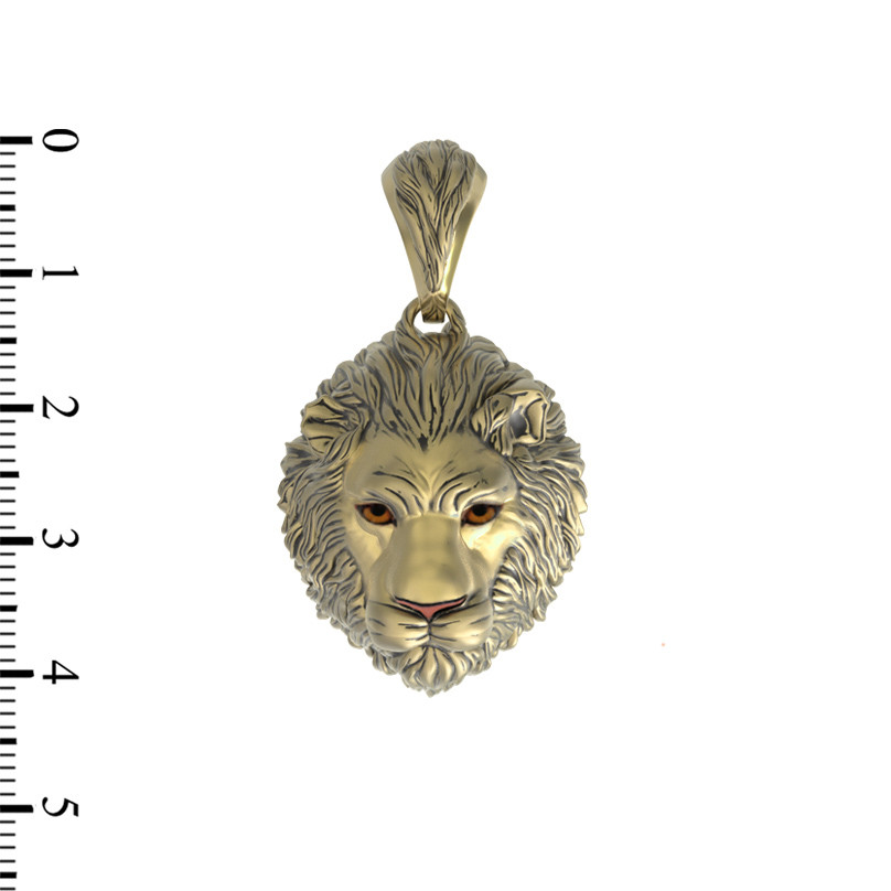 Подвеска из лимонного золота c эмаль