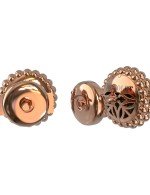 Серьги из золота 585 пробы c малахитом