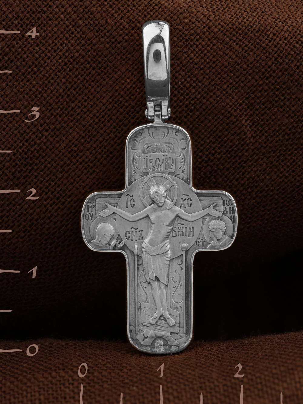 Крест из белого золота