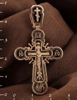 Крест из золота 585 пробы c эмалью