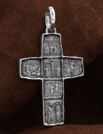 Крест из белого золота 585 пробы