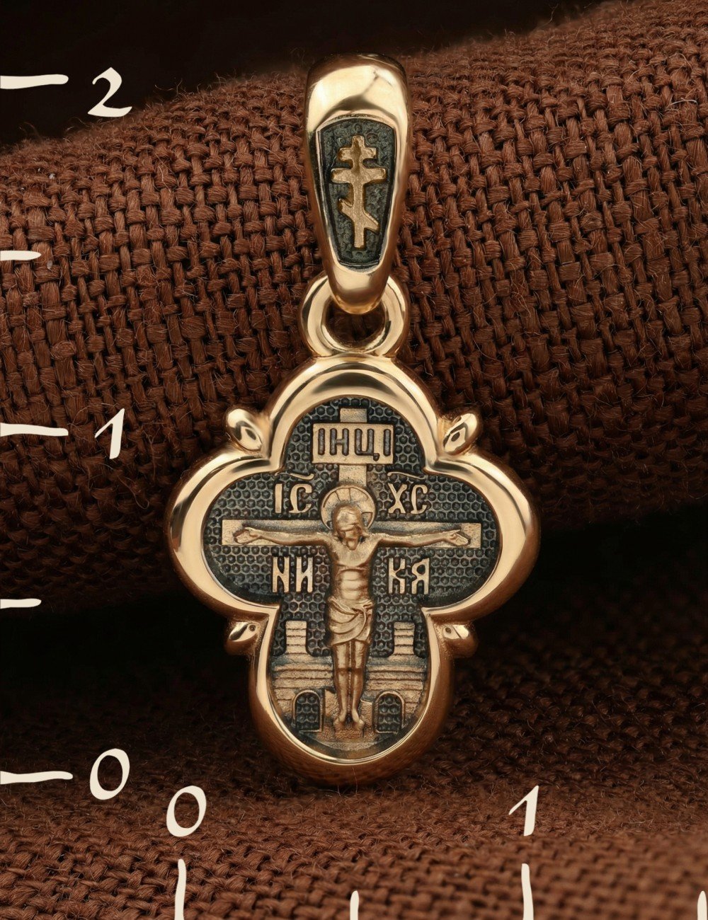 Крест из золота 585 пробы