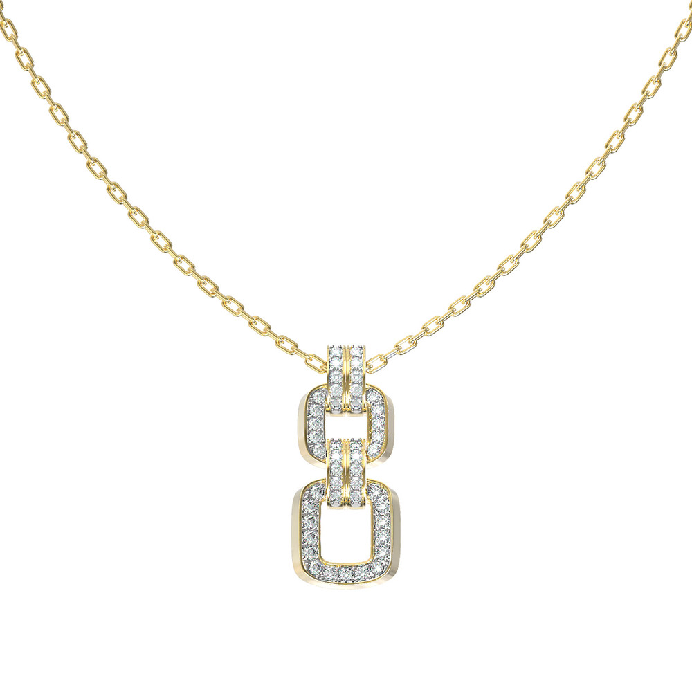 Колье из лимонного золота c бриллиантами