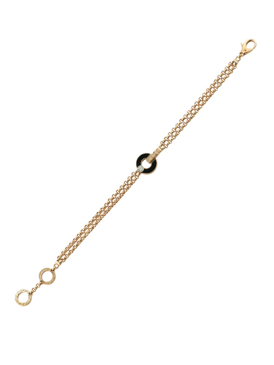 Браслет из золота c бриллиантами и ониксом