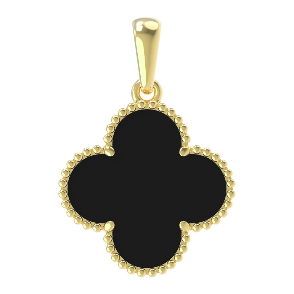 Подвеска из лимонного золота c ониксом