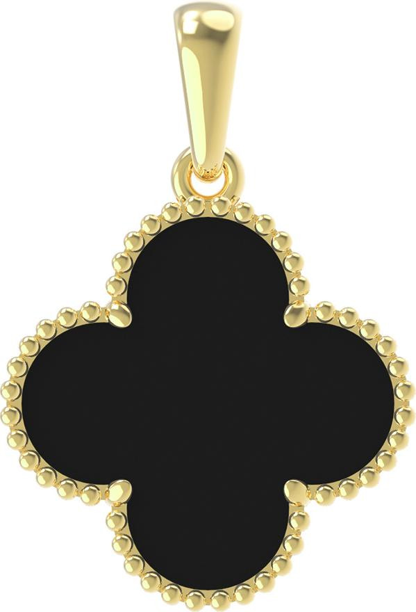 Подвеска из лимонного золота c ониксом