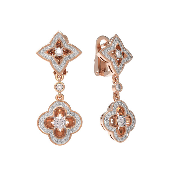 Серьги из золота c бриллиантами