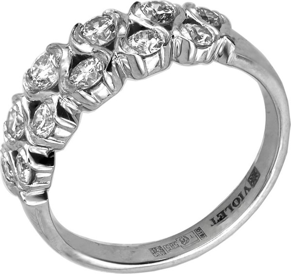 Кольцо из белого золота c бриллиантами