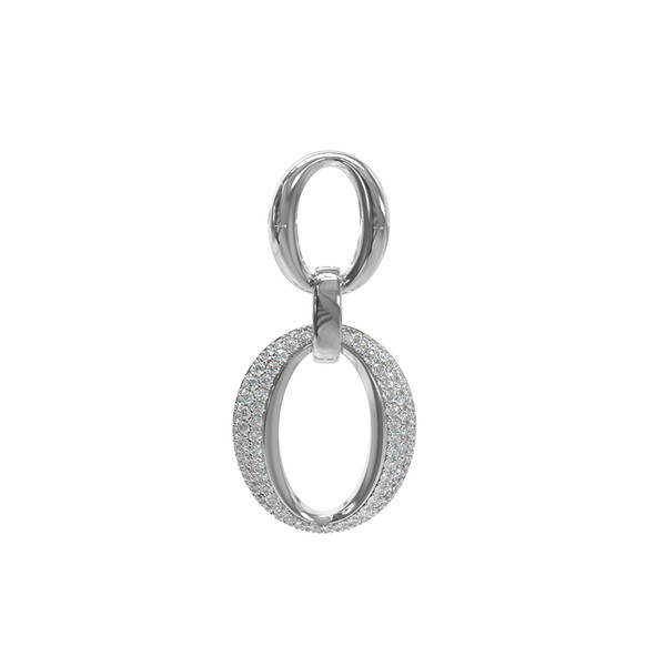 Подвеска из белого золота c бриллиантами