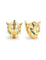 Серьги из золота 585 пробы c изумрудом