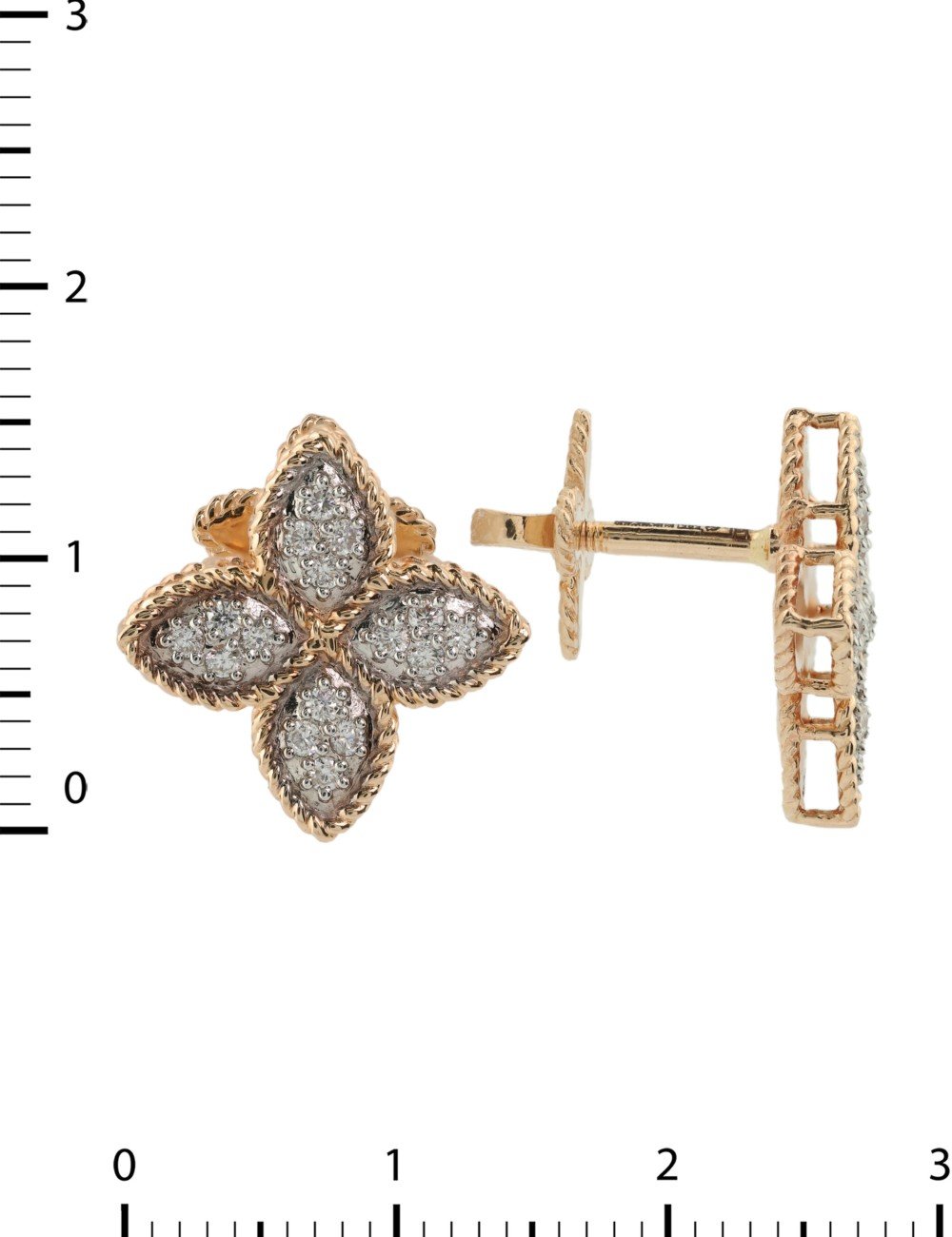 Серьги из золота 585 пробы c бриллиантами