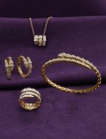 Серьги из лимонного золота 585 пробы c бриллиантами