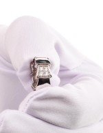 Подвеска из белого золота 585 пробы c бриллиантами