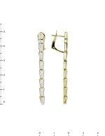 Серьги из лимонного золота 585 пробы c бриллиантами
