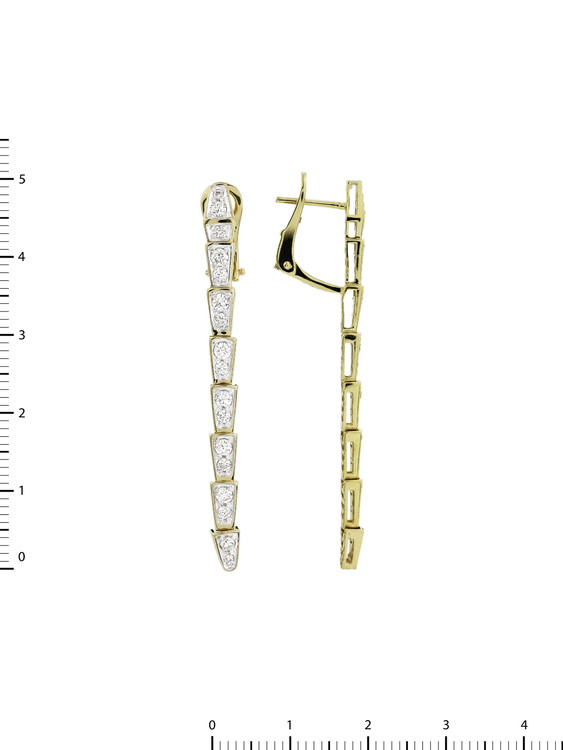 Серьги из лимонного золота c бриллиантами