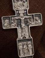 Крест из белого золота 585 пробы
