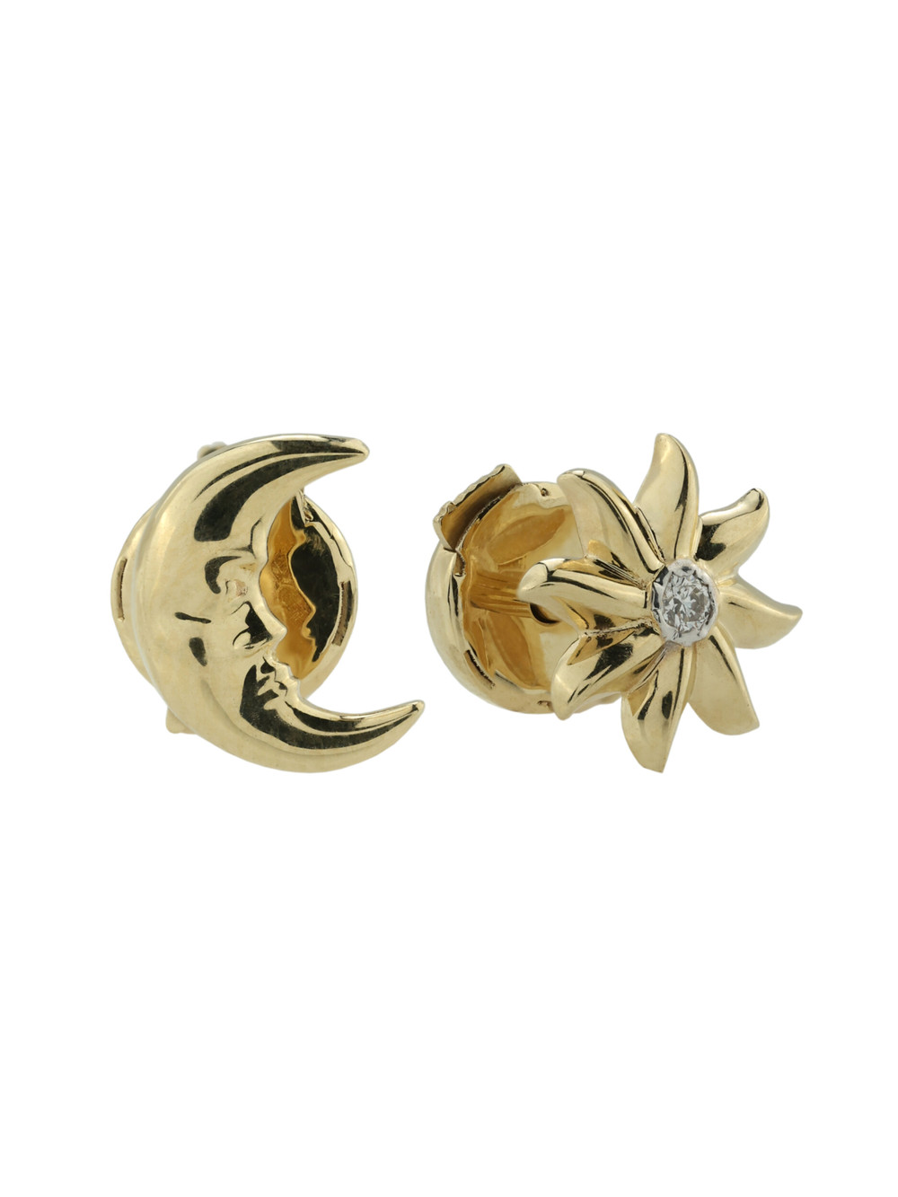 Серьги из лимонного золота c бриллиантами