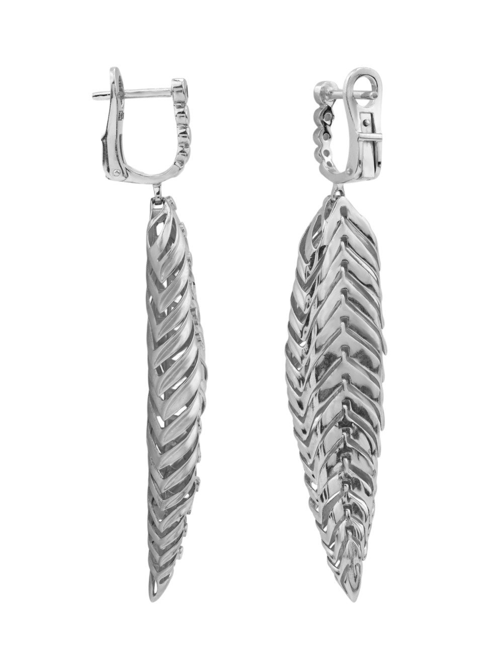 Серьги из белого золота 585 пробы