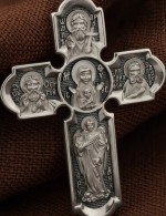 Крест из белого золота 585 пробы