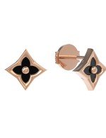 Серьги из золота 585 пробы c ониксом