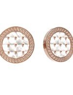 Серьги из золота 585 пробы c эмалью и перламутром