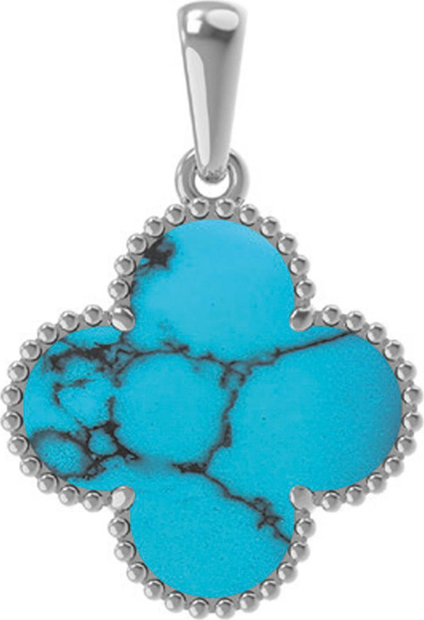 Подвеска из белого золота c бирюзой