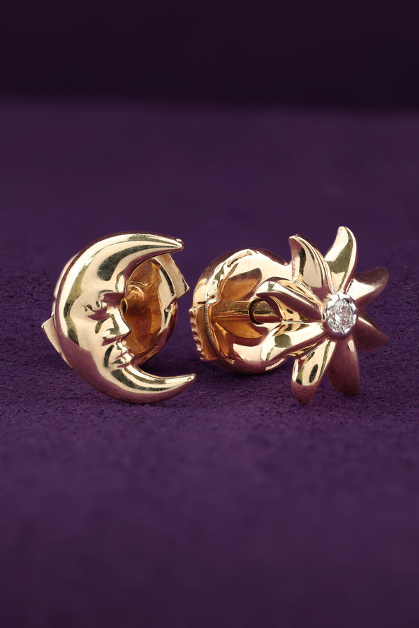 Серьги из золота c бриллиантами