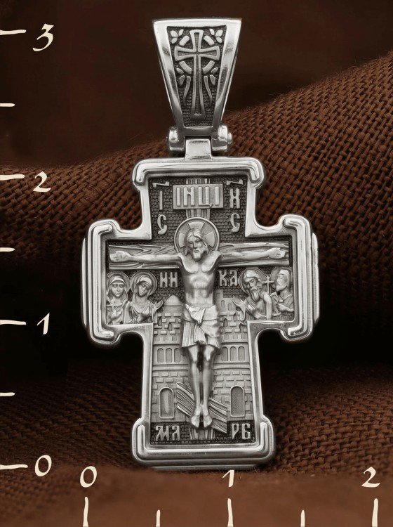 Крест из белого золота