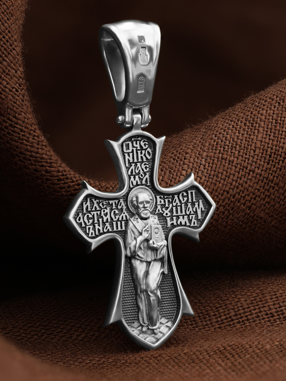 Крест из белого золота