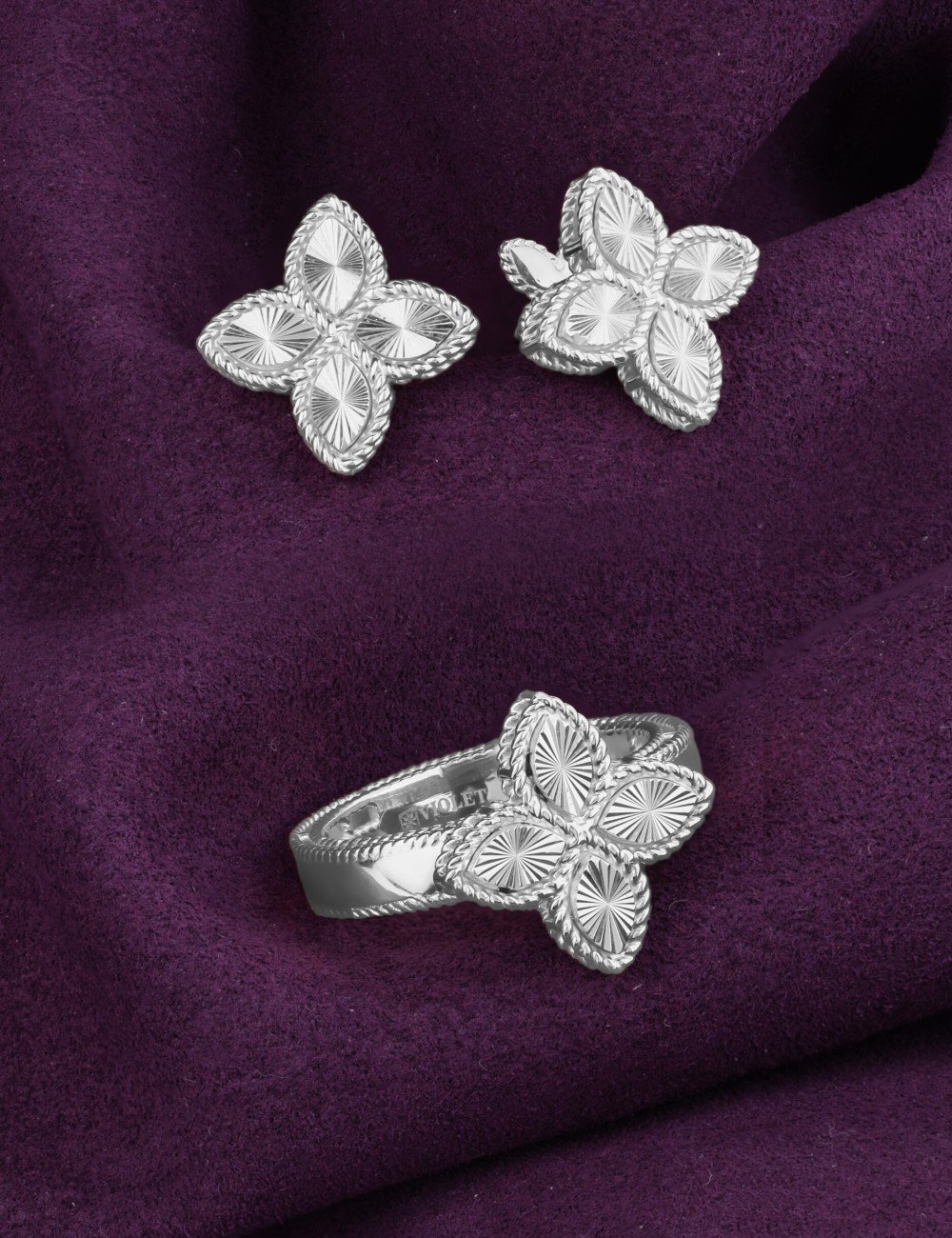 Серьги из белого золота 585 пробы