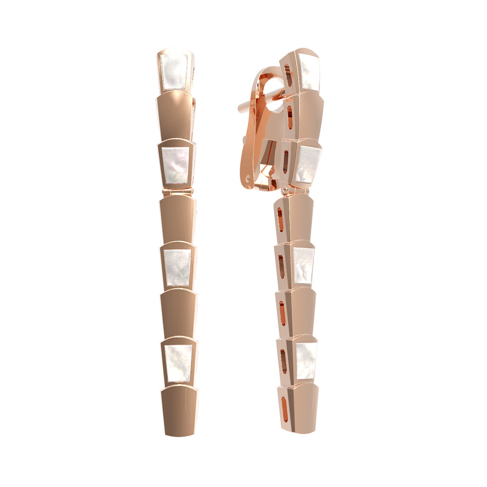 Серьги из золота c перламутром