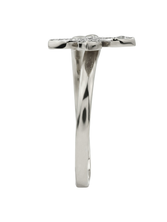 Кольцо из белого золота c бриллиантами