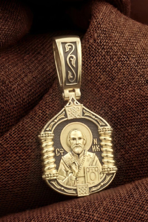 Образок из лимонного золота 585 пробы