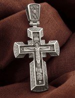 Крест из белого золота 585 пробы