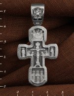 Крест из белого золота 585 пробы