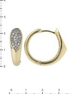 Серьги из лимонного золота 585 пробы c бриллиантами