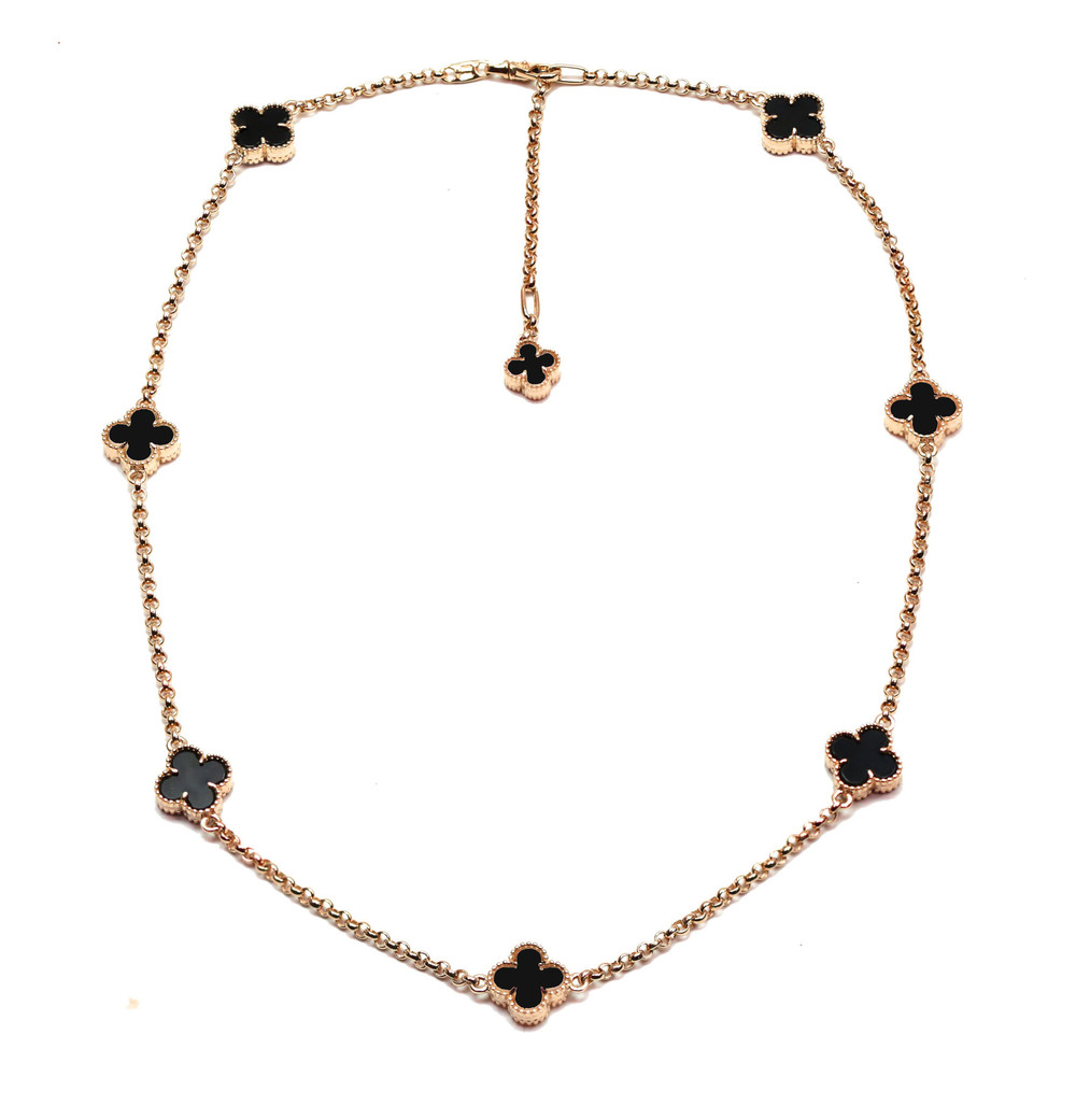 Колье из золота c ониксом