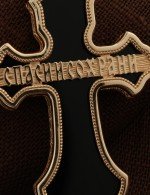 Крест из золота 585 пробы c ониксом