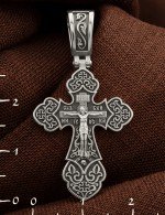Крест из белого золота 585 пробы