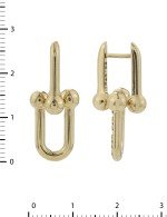 Серьги из лимонного золота 585 пробы