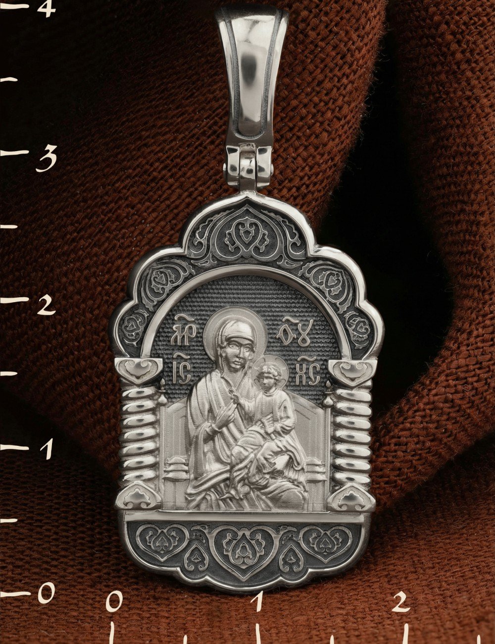 Образок из белого золота 585 пробы