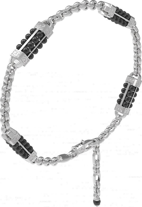 Браслет из белого золота c ониксом