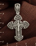 Крест из белого золота 585 пробы