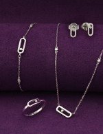 Серьги из белого золота 585 пробы c бриллиантами