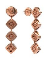 Серьги из золота 585 пробы c бриллиантами и сапфиром