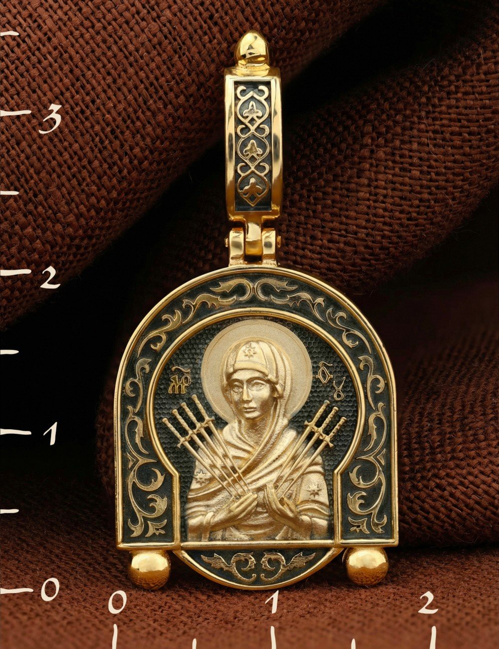 Образок из лимонного золота 585 пробы