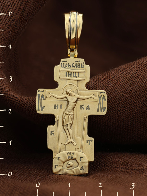 Крест из лимонного золота