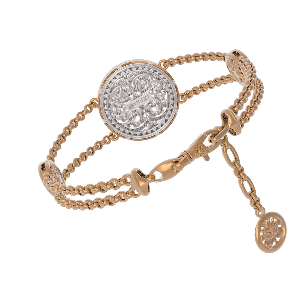 Браслет из золота c эмаль