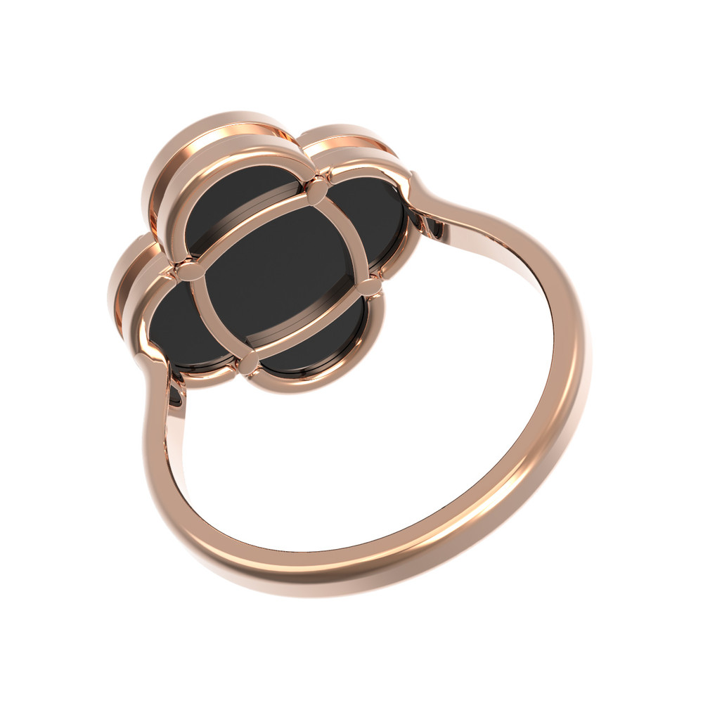 Кольцо из золота c ониксом